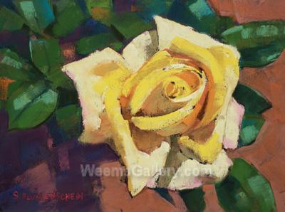 Small Yellow Rose Study by Sarah Blumenschein